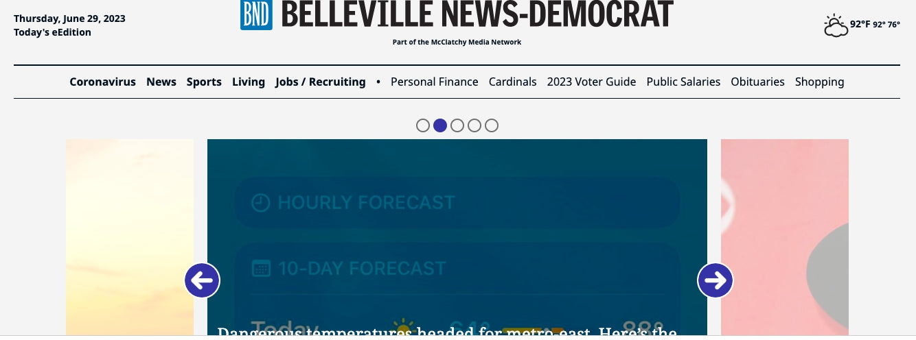 Article for Belleville News-Democrat