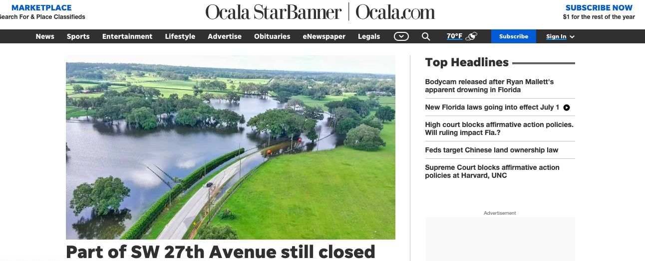 Article for Ocala StarBanner
