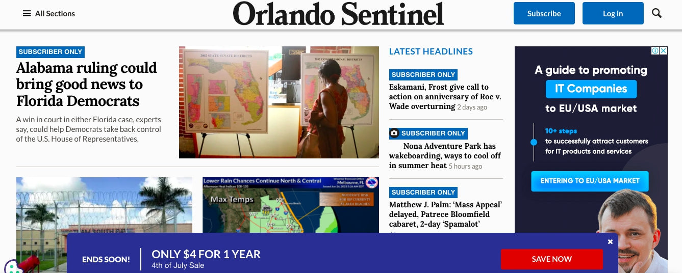 Article for Orlando Sentinel